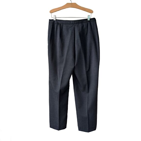 TAHARI 2-Piece Pant Suit Size Charcoal Gray 10 Petite Wool Blend - Picture 9 of 11